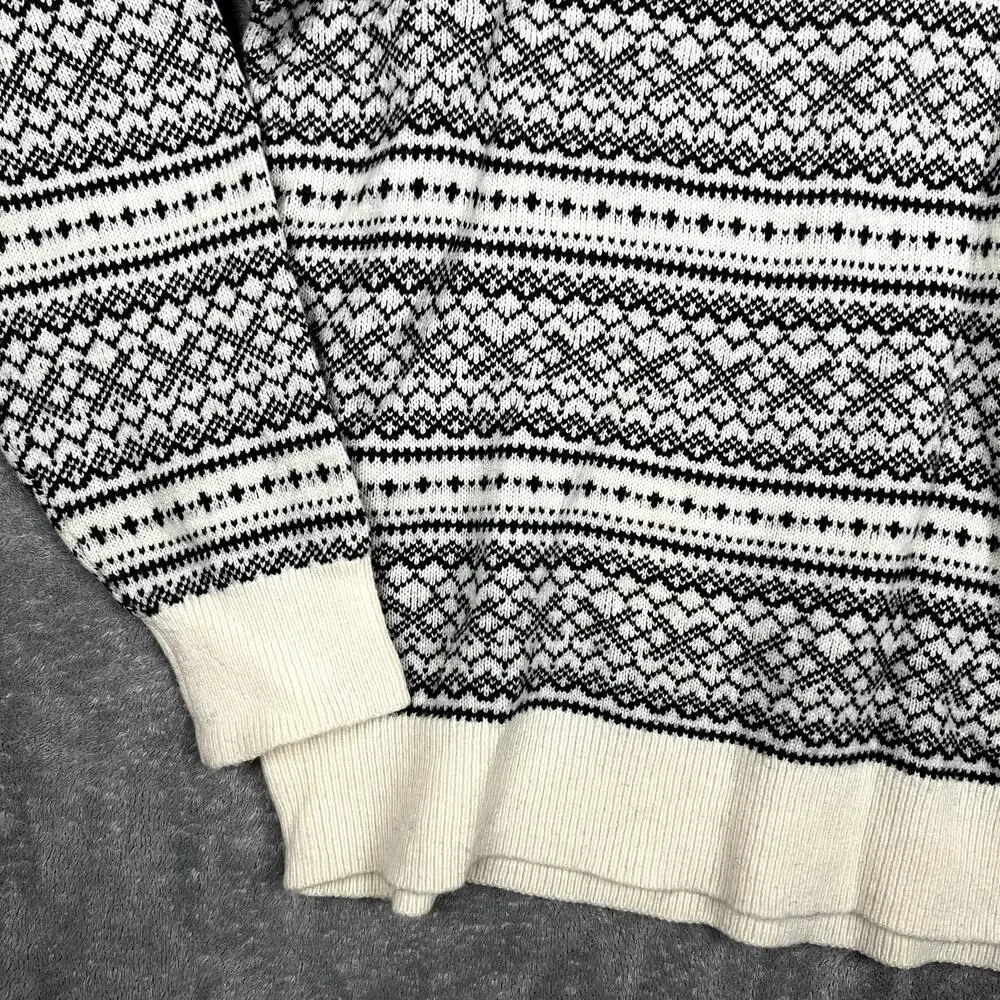 J Crew Sweater Mens XL Lambswool Blend Fair Isle Sweater Geometric NWT MSRP $118 - Picture 4 of 10